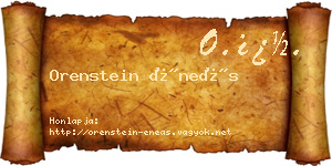 Orenstein Éneás névjegykártya